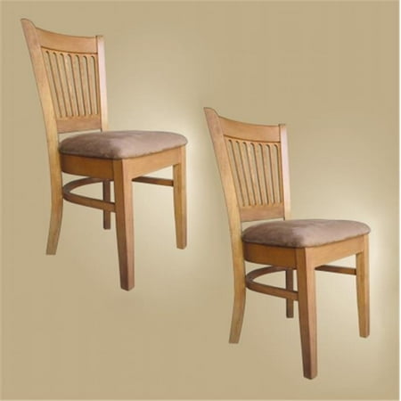 Oak Hall Seat - East West VC-OAK-C Vancouver Chair with Microfiber upholstered Seat, Oak - Pack of 2