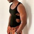 thumbnail image 3 of vastwit Mens Bodybuilding Muscle Tank Tops Sleeveless Ribbed Knit Shirts Night Clubwear Cut Out Tops Black B S, 3 of 8