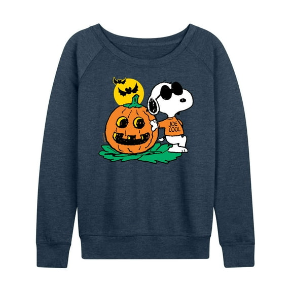 Peanuts - Joe Cool Pumpkin - Women's Lightweight French Terry Long Sleeve Shirt