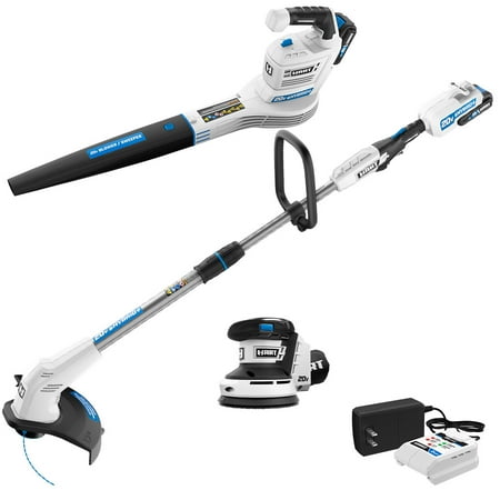 Hart 20V Cordless Hybrid Combo Kit and 40V Cordless Random Orbit Sander w/ Dust Bag & (2) 2.0AH Batteries