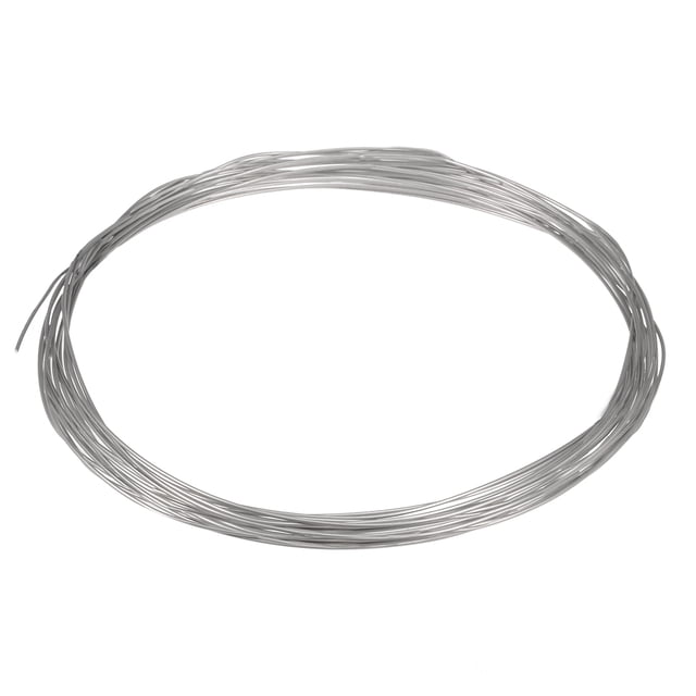 Unique Bargains 1mm 18AWG heating resistor wire made of Cr20Ni80 nichrome material, coiled in a 16ft length. Suitable for high-temperature furnaces, oven heating elements, and industrial applications in ceramics, glass, and steel.