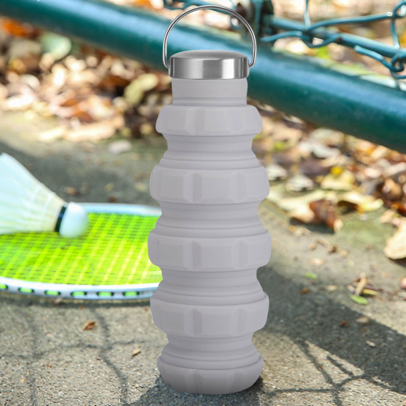 JilgTeok 4 Packs Foldable Water Bottle 500ml Leak Proof Reusable Collapsible Sports Cup for Travel Hiking Camping Gym Outdoor Activities BPA Free