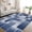 Blue, variant on Rockwood Collection Geometric Patchwork Area Rug, 8x10 Machine Washable Indoor Mat with Non-Slip Backing, Ultra Soft Low Pile Carpet for Bedroom Living Room Dining Room