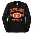 thumbnail image 2 of Wild Bobby City of Cleveland CLE American Football Fantasy Fan Sports Mens Long Sleeve Shirt, Black, 2XL, 2 of 3