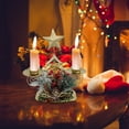 thumbnail image 5 of PRETXORVE Christmas Decor, Christmas Tree Decorations, Christmas Golden Wrought Iron Double Candlestick Window Sill Table Decoration Christmas Festival Decoration, 5 of 6