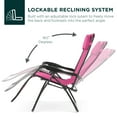 thumbnail image 5 of Best Choice Products Oversized Zero Gravity Chair, Folding Outdoor Patio Recliner w/ Cup Holder - Hot Pink/Black, 5 of 8