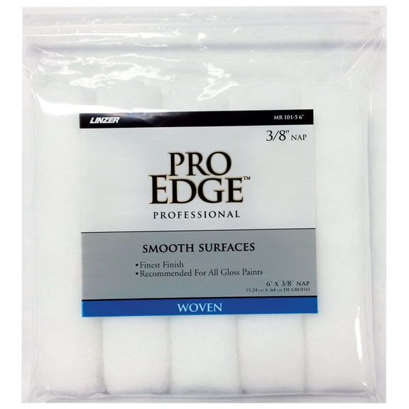 Linzer Pro Edge 3/8 in. x 6 in. W Mini Paint Roller Cover For Smooth Surfaces 5 pk