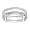 thumbnail image 5 of 14K White Gold Ring Band Wedding Diamond Round Guard, 5 of 7