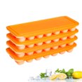 thumbnail image 1 of Inicio Productos Bandejas de cubitos de hielo de plástico para congelador, 14 cubitos de hielo de tamaño clásico por bandeja con diseño de fácil liberación (4 piezas), 1 of 7