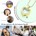 thumbnail image 4 of Glass Cremation Jewelry Necklace for Ashes Heart Urn Necklace for Ashes Stainless Steel Memorial for Ashes Keepsake Urn Pendant, 4 of 7