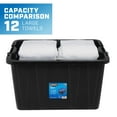 thumbnail image 5 of HART 27 Gallon Heavy Duty Latching Plastic Storage Bin Container, Black, Set of 4, 5 of 13