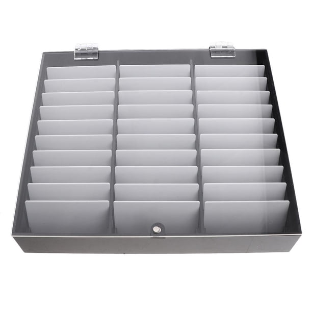 Caja de almacenamiento falsa, vitrina organizadora de uñas vacía, decoración de uñas negro