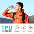 thumbnail image 2 of INOXTO Soft Flask, botellas de agua blandas plegables para chalecos de hidratación y mochilas para correr, botellas blandas para correr para senderismo, ciclismo (250/500 ml) (2 piezas pequeñas), 2 of 5
