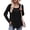 #1 Black, variant on Womens Tops Fall Blouses Long Sleeve Tunic Square Neck Long Sleeve Shirts Lightweight Sweaters Pleated Casual Loose Fit Dressy Solid Color Black Size XL
