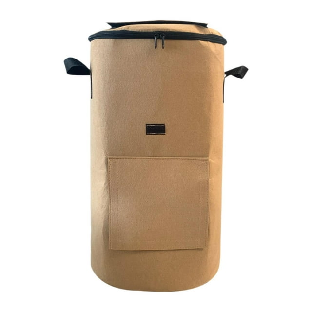 Almencla Sac pour Bac à Compost Sac pour Déchets de Jardin et de Cour pour la Collecte du Compost Chargement Feuille Couleur Chameau