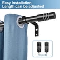 thumbnail image 4 of Urbanest Adjustable Single Curtain Rod Set Zinc Cast With Diamond Beads Beverly Finials – 3/4-Inch Diameter, With Black Rod, 48–84 Inches, 4 of 6