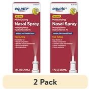 (2 pack) Equate Nasal Spray Phenylephrine HCl 1% – Fast-Acting No Drip Sinus & Nasal Relief, 1 Fl. Oz.