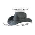 thumbnail image 3 of SRZYMJ Straw Sun Beach Cowboy Hat for Women Short Brim Western Cowgirl Hat, 3 of 6