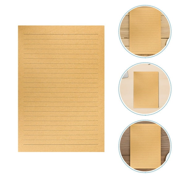 OUNONA 50 Sheets Letter Writing Paper Vintage Style Stationery Pack Retro Lined Sheets For Handwritten Notes And Formal Correspondence A4