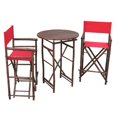 thumbnail image 2 of Zew Bamboo Espresso Pub Set With 2 Black High Director Chairs & Round Table, 2 of 5