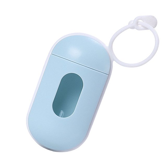 Billuyoard Dispensador de bolsas de recolección de basura para mascotas, organizador portátil, bolsas de basura, accesorios de transporte de limpieza, Aseo de mascotas Azul Billuyoard PT003560-05