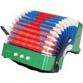 thumbnail image 1 of KEINXS Accordéon Musical à 7 Tonalités en Plastique ABS, Convient aux 5 Ans et Plus, Instrument pour Apprendre les Comptines (Vert), 1 of 7