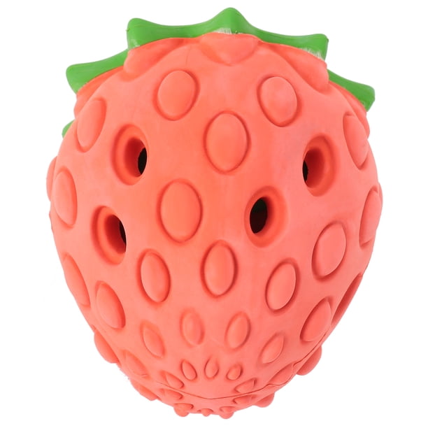 Juguetes para masticar para perros, bolas de limpieza de dientes de perro estilo fresa, juguetes para masticar y alimentar, estilo fresa