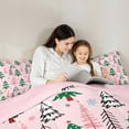 thumbnail image 5 of Feelyou Kids Christmas Full Size Comforter Sets, Cartoon Xmas Tree Bedding Comforter Set, Cartoon Snowflake Print Reversible Bedding Sets, Ultra Soft Home Decor, 3 Pieces, 5 of 8