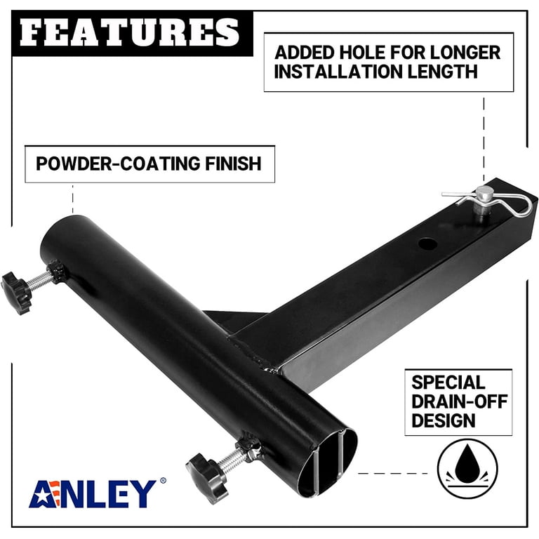 Receiver hitch store flag holder