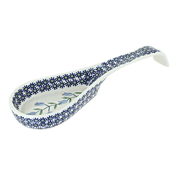 Blue Rose Polish Pottery Tulip Large Spoon Rest