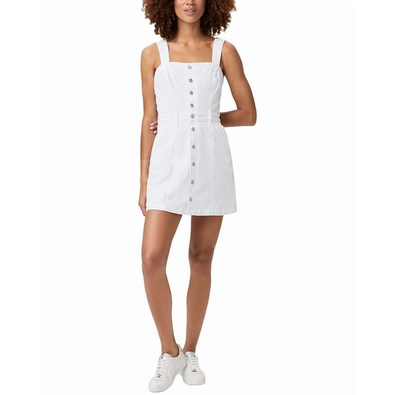 PAIGE womens Maddy Denim Dress, 6, White
