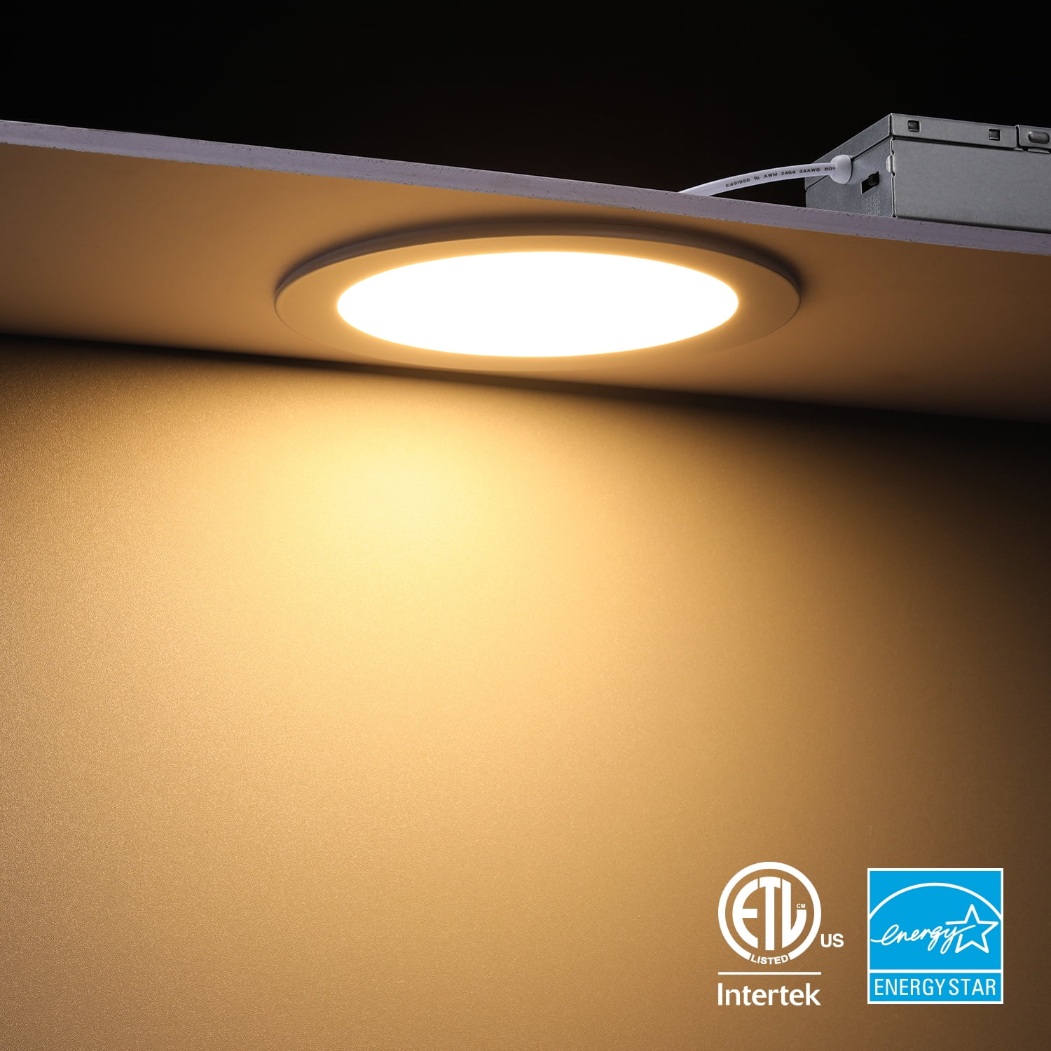48 Pack 12W 6 Inch LED Recessed Lighting with Junction Box, 2700K/3000K/3500K/4000K/5000K Selectable, 5%-100% Dimmable