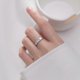 thumbnail image 5 of Fashion Simple Couple Rings Silver Plated Cute Kitten Adjustable Open Rings Banmo, 5 of 5