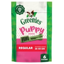 Greenies Natural Dental Puppy Treats Regular Size, 6 oz Pack (6 Count)