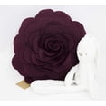 thumbnail image 6 of Fennco Styles Eva's Flower Garden Decorative Throw Pillow with Insert - 13 inches Round (Wine, 13" Case+Insert), 6 of 8