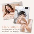 thumbnail image 4 of Unique Bargains Cotton Flat Sheet Soft and Cozy Bedding Essential Apricot 63"x91", 4 of 5