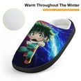 thumbnail image 4 of Izuku Midoriya My Hero Academia Kid's Cotton Slippers Winter Warm Soft Plush Slippers with Rubber Sole Non-Slip Indoor Outdoor Slip on Shoes Fluffy House Slippers For Boys Girls Teen, 4 of 8