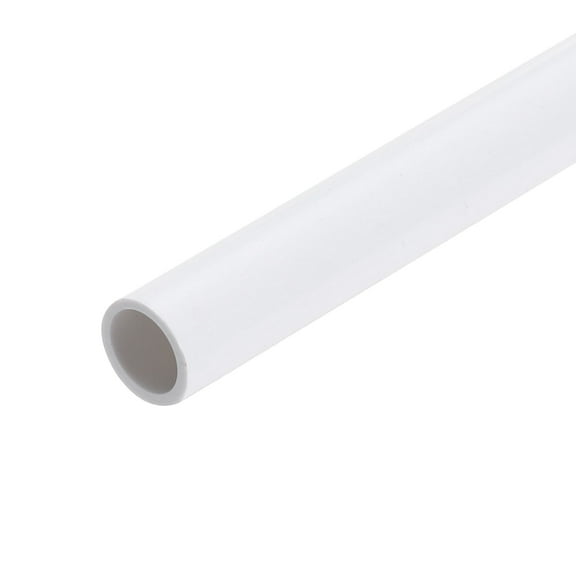 Rigid Round Pipe 8mm ID 10mm OD 9" Length White High Impact for Water Pipe, Crafts, Cable Sleeves
