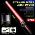 thumbnail image 4 of Pelaby 2PCS Telescopic Glow Stick Toy Double-Edged Light Sabers Light Up Saber 7 Colors Changeable LED Light Sword Expandable, 4 of 13