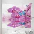 thumbnail image 1 of Butterfly Tapestry, Orchid Reflection on Water Bloom Botany Plant Branch Anima Print, Fabric Wall Hanging Decor for Bedroom Living Room Dorm, 5 Sizes, Pink Blue White, by Ambesonne, 1 of 1