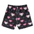 thumbnail image 2 of Axolotl Pink Pattern Swim Trunks Quick Dry Beach Pool Board Shorts Lightweight Stylish Print Sizes 2T to XL, 2 of 8