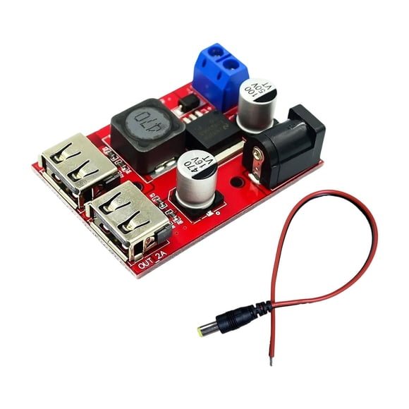 Módulo reductor de voltaje, de 9V, 12V, 24V, 36V a 5V, módulo de fuente de alimentación, corriente de salida de 3A, placa reguladora.