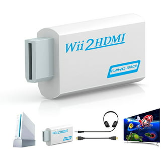 AUTOUTLET Wii to Hdmi Converter Output Video Audio Adapter, with 1M HDMI  Cable Wii2HDMI 3.5mm Audio Video Output Supports 720/1080P All Wii Display  Modes for Nintendo 