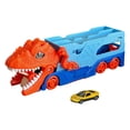 thumbnail image 2 of Camión de transporte de dinosaurios, juguete eléctrico con luz y sonido, dinosaurio novedoso naranja, 2 of 9