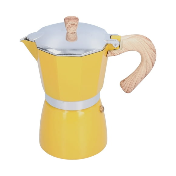 Coffee Kettle, 300ML Comfortable Grip Coffee Pot Alumunum Alloy For Home For Office Yellow