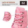 thumbnail image 3 of Ahannie Kids Boys & Girls Winter Waterproof Rain Boot, Youth Outdoor Lace Up Two Tone Fashion Duck Boot(Toddler/Little Kid/Big Kid), 3 of 7