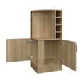 thumbnail image 4 of Natural Oak Finish - Spacious Open Shelves - Entertaining Guests - Showcase Bar Goods, 4 of 6