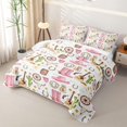 thumbnail image 3 of jejeloiu Rustic Bull Skull Twin Quilt Set Kids,Western Cowgirls Boots Bohemian Exotic Style Twin Coverlet Set For Girls,2-Piece, 3 of 7