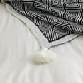 thumbnail image 5 of Fennco Styles Modern Diamond Knitted Throw Blanket with Tassel 50" W x 60" L – Black Geometric Pattern Lightweight Blanket for Couch, Bedroom, Living Room and Office Décor, 5 of 8