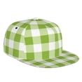 thumbnail image 2 of Goofa White Green Plaid Printed Men's Baseball Cap,Straight Brim Hat,Golf Dad Hat,Versatile Style,Sun Protection Cap,Travel Hat, 2 of 9